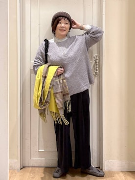 「アイテム（ネックレス）」を使った、さかもってぃさん（レディース・163cm・40代）の秋コーディネート