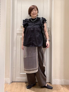 「アイテム（シャツ/ブラウス）」を使った、さかもってぃさん（レディース・163cm・40代）の夏コーディネート