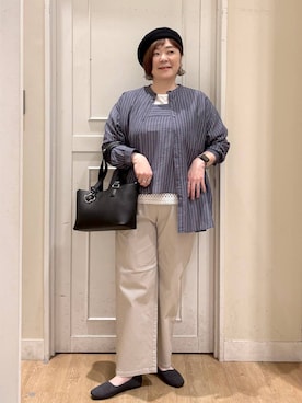 「studio CLIP（スタディオクリップ）のアイテム（帽子）」を使った、さかもってぃさん（レディース・163cm）の春コーディネート