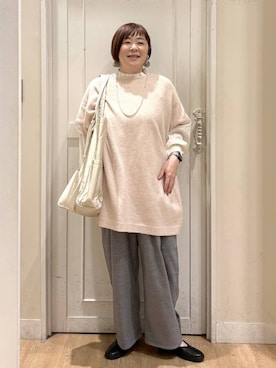 「アイテム（アクセサリー）」を使った、さかもってぃさん（レディース・163cm・40代）の冬コーディネート