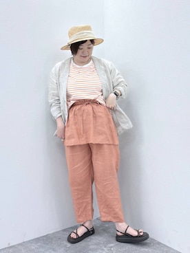 「studio CLIP（スタディオクリップ）のアイテム（ジャケット/アウター）」を使った、さかもってぃさん（レディース・163cm）の春コーディネート