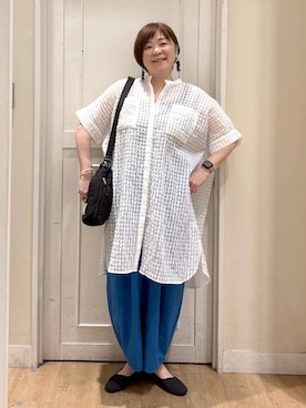 「studio CLIP（スタディオクリップ）のアイテム（トップス）」を使った、さかもってぃさん（レディース・163cm）の春コーディネート