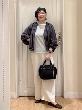 「studio CLIP（スタディオクリップ）のアイテム（帽子）」を使った、さかもってぃさん（レディース・163cm）の春コーディネート