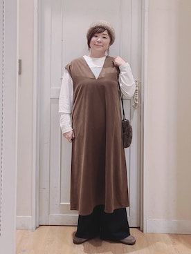 「アイテム（ワンピース/ドレス）」を使った、さかもってぃさん（レディース・164cm・40代）の秋コーディネート