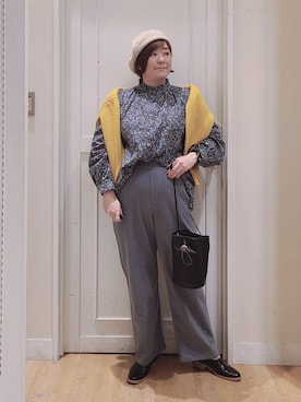 「アイテム（帽子）」を使った、さかもってぃさん（レディース・164cm・40代）の秋コーディネート