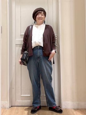 「アイテム（リング）」を使った、さかもってぃさん（レディース・163cm・40代）の秋コーディネート