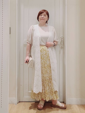 「アイテム（ワンピース/ドレス）」を使った、さかもってぃさん（レディース・164cm・40代）の夏コーディネート