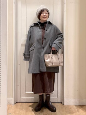 「アイテム（帽子）」を使った、さかもってぃさん（レディース・163cm・40代）の秋コーディネート