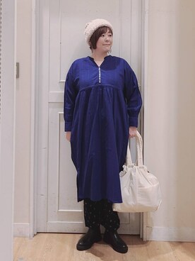 「アイテム（帽子）」を使った、さかもってぃさん（レディース・164cm・40代）の秋コーディネート