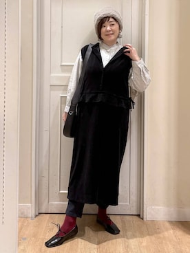 「アイテム（ワンピース/ドレス）」を使った、さかもってぃさん（レディース・163cm・40代）の冬コーディネート