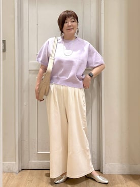 「アイテム（スウェット）」を使った、さかもってぃさん（レディース・163cm・40代）の秋コーディネート