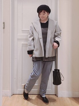 「アイテム（帽子）」を使った、さかもってぃさん（レディース・164cm・40代）の秋コーディネート