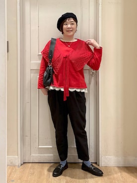 「studio CLIP（スタディオクリップ）のアイテム（帽子）」を使った、さかもってぃさん（レディース・163cm）の春コーディネート