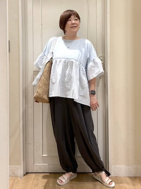 「アイテム（パンツ）」を使った、さかもってぃさん（レディース・163cm・40代）の夏コーディネート