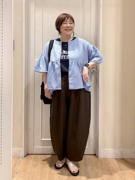 「studio CLIP（スタディオクリップ）のアイテム」を使った、さかもってぃさん（レディース・163cm）の夏コーディネート