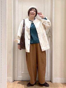 「アイテム（ブルゾン）」を使った、さかもってぃさん（レディース・163cm・40代）の秋コーディネート
