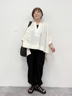 「アイテム（タンクトップ）」を使った、さかもってぃさん（レディース・163cm・40代）の夏コーディネート