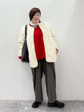 「アイテム（ブルゾン）」を使った、さかもってぃさん（レディース・163cm・40代）の秋コーディネート