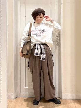 「アイテム（サンダル）」を使った、さかもってぃさん（レディース・163cm・40代）の冬コーディネート