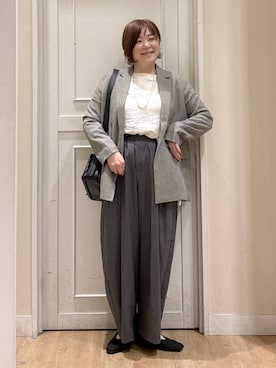「アイテム（ジャケット/アウター）」を使った、さかもってぃさん（レディース・163cm・40代）の秋コーディネート