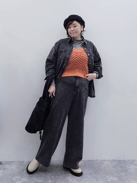「アイテム（帽子）」を使った、さかもってぃさん（レディース・164cm・40代）の秋コーディネート