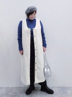 「アイテム（帽子）」を使った、さかもってぃさん（レディース・164cm・40代）の秋コーディネート