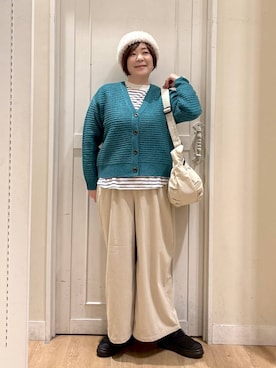 「アイテム（帽子）」を使った、さかもってぃさん（レディース・163cm・40代）の冬コーディネート