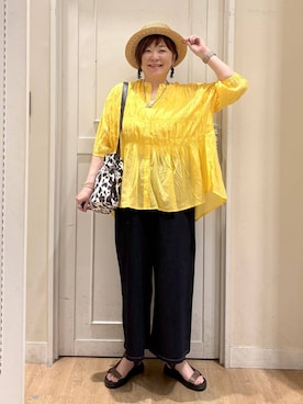 「studio CLIP（スタディオクリップ）のアイテム（トップス）」を使った、さかもってぃさん（レディース・163cm）の春コーディネート