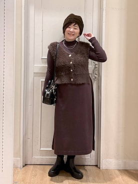 「アイテム（ワンピース/ドレス）」を使った、さかもってぃさん（レディース・163cm・40代）の秋コーディネート