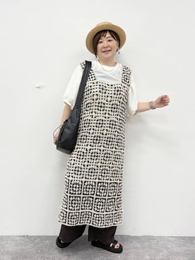 「アイテム（ワンピース）」を使った、さかもってぃさん（レディース・163cm・40代）の夏コーディネート