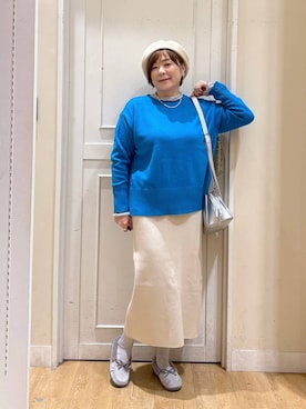 「アイテム（帽子）」を使った、さかもってぃさん（レディース・164cm・40代）の秋コーディネート