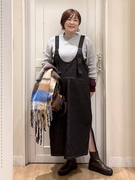 「アイテム（ワンピース/ドレス）」を使った、さかもってぃさん（レディース・163cm・40代）の冬コーディネート