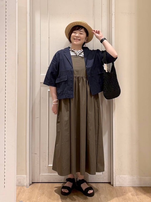 コットンリネンハーフスリーブワークシャツジャケット