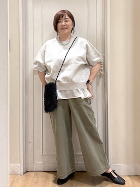 「アイテム（パンツ）」を使った、さかもってぃさん（レディース・163cm・40代）の秋コーディネート