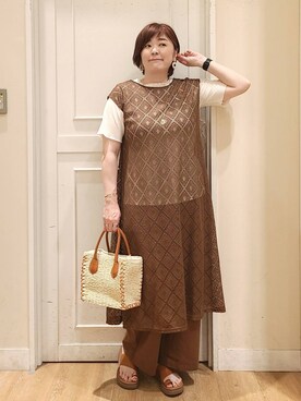 「アイテム（ワンピース/ドレス）」を使った、さかもってぃさん（レディース・164cm・40代）の夏コーディネート