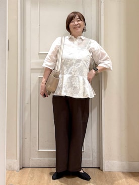 「キャミソール」｜さかもってぃさん（レディース・163cm）の夏コーディネート