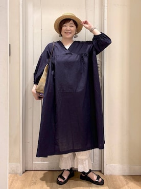 「studio CLIP（スタディオクリップ）のアイテム（ワンピース/ドレス）」を使った、さかもってぃさん（レディース・163cm）の春コーディネート