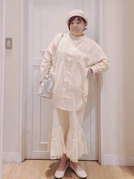 「アイテム（帽子）」を使った、さかもってぃさん（レディース・164cm・40代）の秋コーディネート