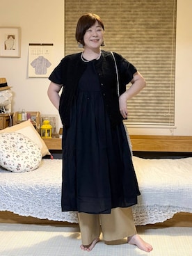 「アイテム（ワンピース/ドレス）」を使った、さかもってぃさん（レディース・163cm・40代）の夏コーディネート