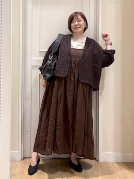 「アイテム（ワンピース）」を使った、さかもってぃさん（レディース・163cm・40代）の夏コーディネート