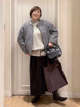 さかもってぃさん(レディース・163cm)の冬コーディネート