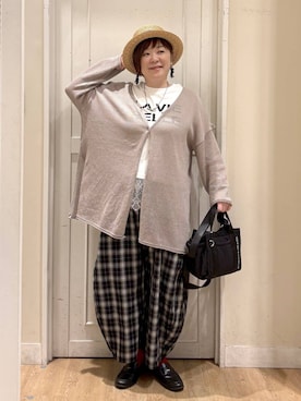 「studio CLIP（スタディオクリップ）のアイテム（パンツ）」を使った、さかもってぃさん（レディース・163cm）の春コーディネート