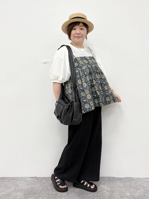 tシャツ 「natural by clip」コットンレーヨンティアードキャミワンピース レディース studio CLIP｜《natural by clip》コットンレーヨンティアード