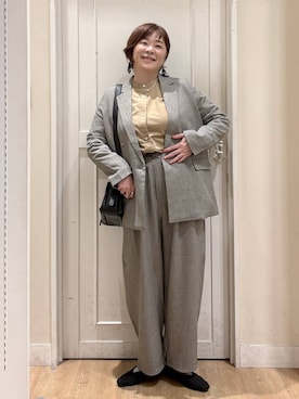 「アイテム（ジャケット/アウター）」を使った、さかもってぃさん（レディース・163cm・40代）の秋コーディネート