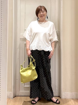 「studio CLIP（スタディオクリップ）のアイテム」を使った、さかもってぃさん（レディース・163cm）の夏コーディネート