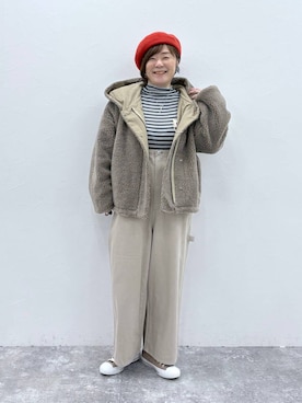 「アイテム（帽子）」を使った、さかもってぃさん（レディース・163cm・40代）の秋コーディネート
