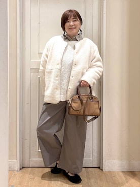 「アイテム（ブルゾン）」を使った、さかもってぃさん（レディース・163cm・40代）の秋コーディネート