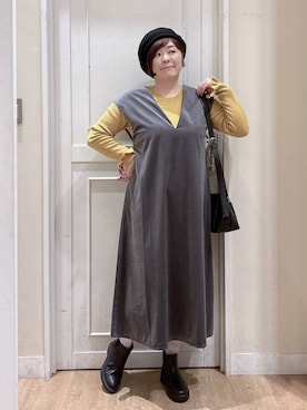 「アイテム（ワンピース/ドレス）」を使った、さかもってぃさん（レディース・163cm・40代）の秋コーディネート