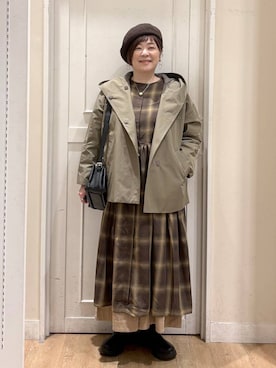 「アイテム（ワンピース）」を使った、さかもってぃさん（レディース・163cm・40代）の秋コーディネート