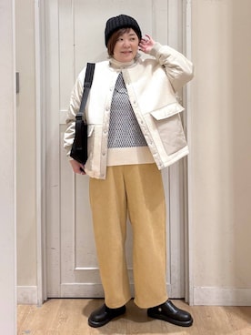 「アイテム（アクセサリー）」を使った、さかもってぃさん（レディース・163cm・40代）の冬コーディネート